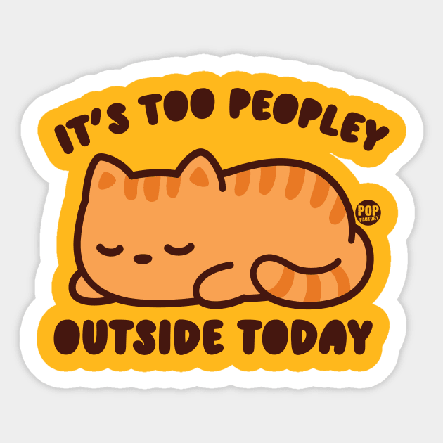 TOO PEOPLEY CAT Sticker by toddgoldmanart